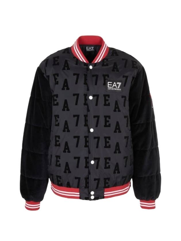 EA7 Logo Bomber Jacket Grey - EMPORIO ARMANI - BALAAN 1