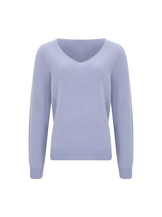 100% Wool V Neck Sleeve Sweater LavenderC3KPO75LA - CALLAITE - BALAAN 1