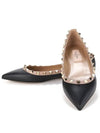 Rockstud Ballerina Flats Black - VALENTINO - BALAAN 5