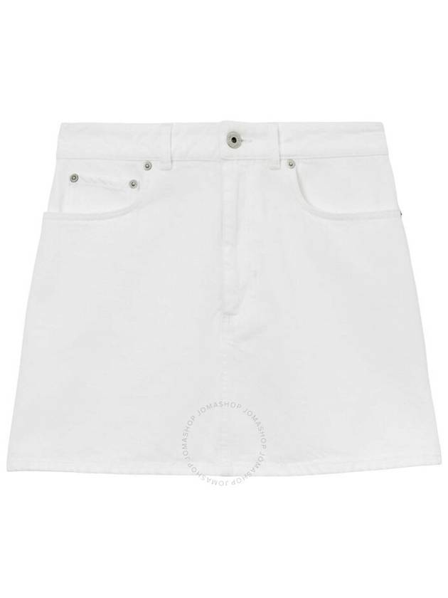 Burberry Ladies White Denim Mini Skirt, Brand Size 10 (US Size 8) - BURBERRY - BALAAN 1