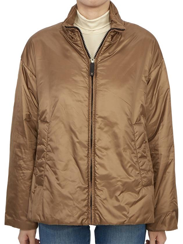 Matisse Padded Zip-Up Jacket Brown - MAX MARA - BALAAN 3