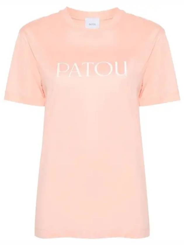 Logo Cotton Short Sleeve T-Shirt Orange - PATOU - BALAAN 2