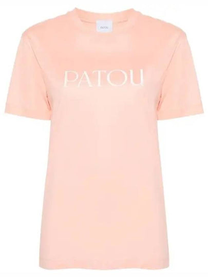 Logo Cotton Short Sleeve T-Shirt Orange - PATOU - BALAAN 2