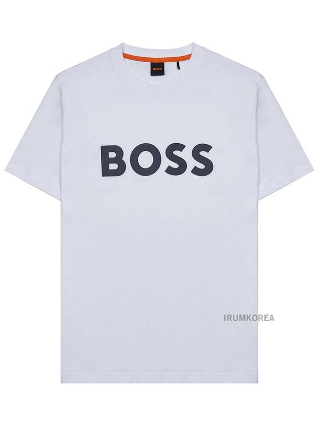 Logo Short Sleeve T-Shirt White - HUGO BOSS - BALAAN 9