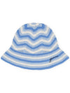 Logo Crochet Bucket Hat Blue Women s - GANNI - BALAAN 4