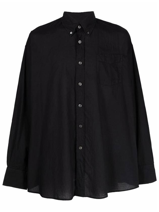 Men's Burrowed Bidi Overfit Long Sleeve Shirt Black - OUR LEGACY - BALAAN 2