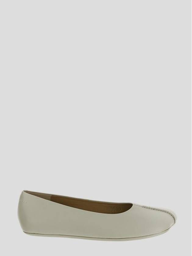 Stitched Out Leather Flats Ivory - MAISON MARGIELA - BALAAN 2