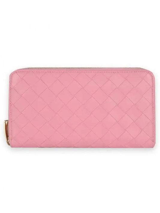 Intrecciato Zipper Around Long Wallet Pink - BOTTEGA VENETA - BALAAN 2