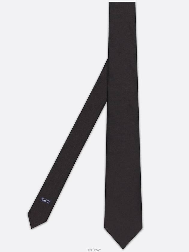 Handwriting Logo Tie Black - DIOR - BALAAN 6