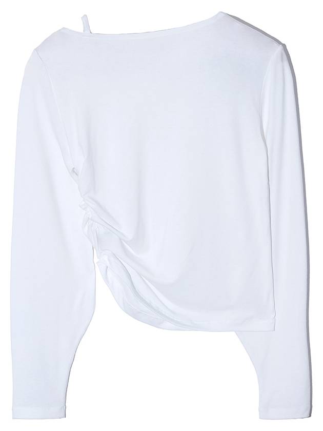 Unbalanced Strap Balloon Long Sleeve T-Shirt Ivory - LESEIZIEME - BALAAN 6