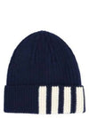 4 Bar Stripe Cashmere Beanie Navy - THOM BROWNE - BALAAN 2