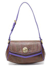 1D479 2105 PVC Paisley Purple Leather Trimmed Flap Shoulder Bag - ETRO - BALAAN 1