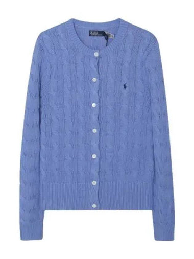 Pony logo embroidered cable cardigan - POLO RALPH LAUREN - BALAAN 1