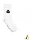 Embroidered Logo Socks White - ISABEL MARANT - BALAAN 2