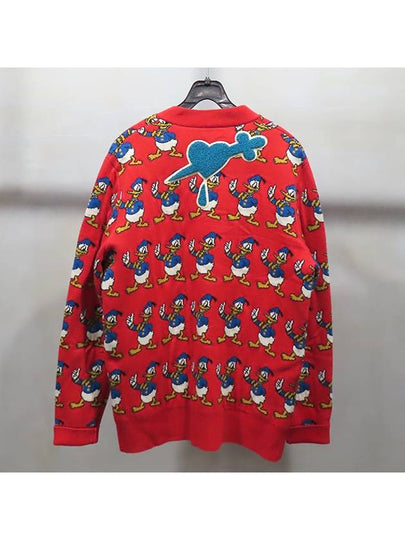 Gucci 463534 DISNEY collaboration red color wool 100 Donald Duck cardigan size S - GUCCI - BALAAN 2