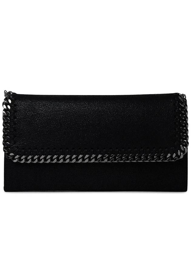 silver Falabella Continental long wallet black - STELLA MCCARTNEY - BALAAN 2