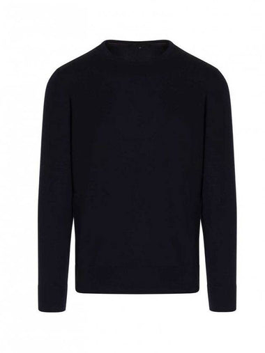 Men's Crew Neck Wool Knit Top Navy - LORO PIANA - BALAAN 1