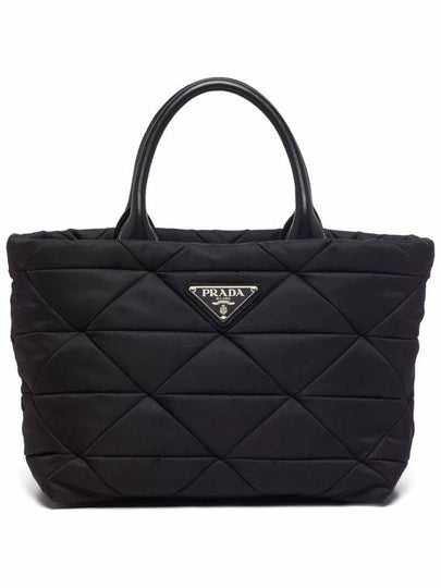 Small Re-Nylon Padded Tote Bag Black - PRADA - BALAAN 2