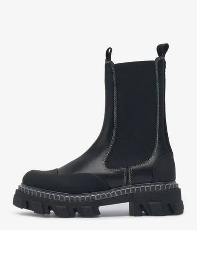 Cleated Mid Chelsea Boots Black - GANNI - BALAAN 2