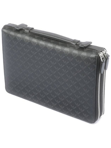 ALL OVER EMBOSSED LOGO LEATHER ORGANIZER - EMPORIO ARMANI - BALAAN 1