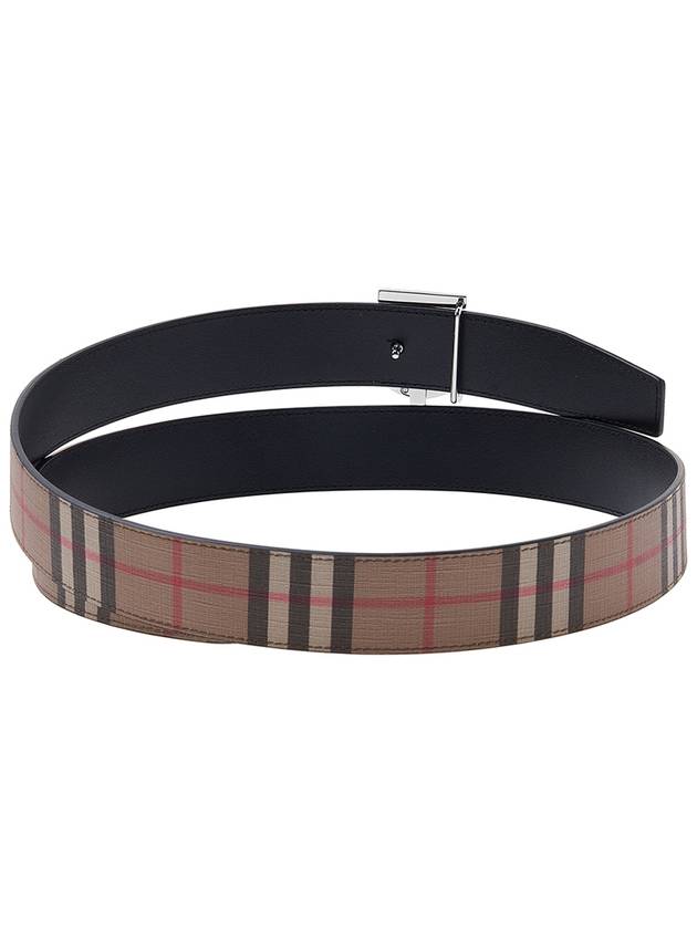 Reversible Monogram Motif Vintage Check Leather Belt Beige - BURBERRY - BALAAN 5