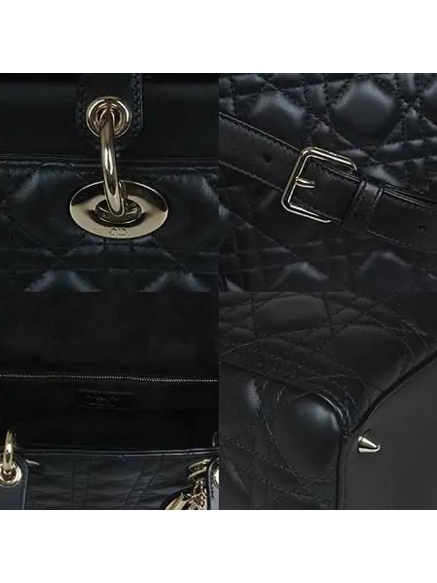 M0565ONGE M900 Gold Plated Black Lambskin Lady Medium 2WAY 2 - DIOR - BALAAN 5