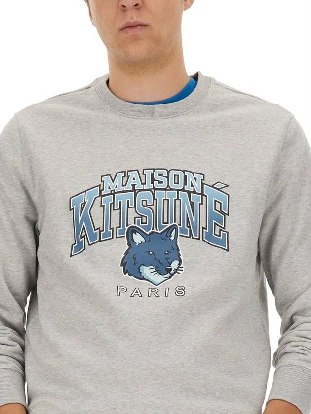 SWEATSHIRT WITH LOGO PRINT - MAISON KITSUNE - BALAAN 4