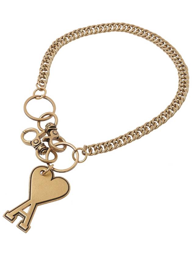 Heart Logo Metal Key Holder Gold - AMI - BALAAN 9