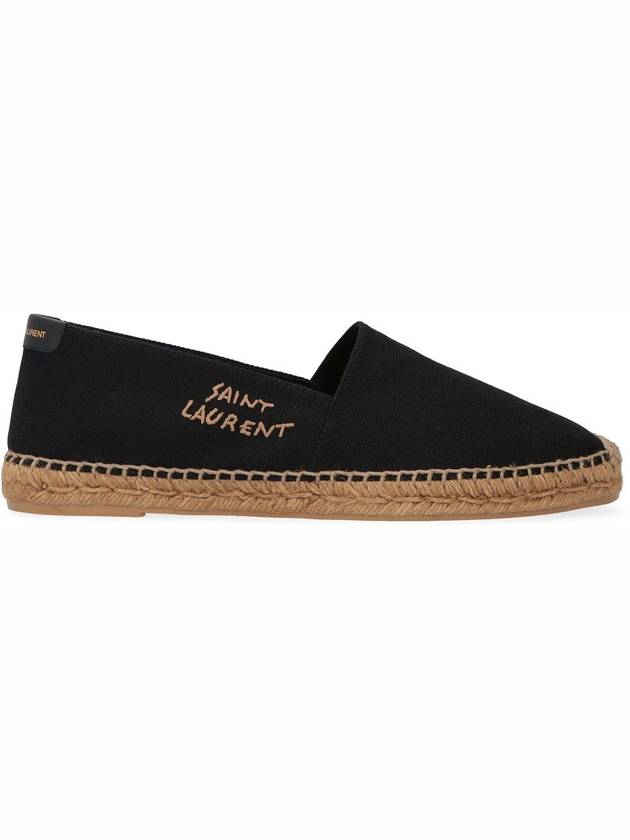 Logo Monogram Espadrilles Black - SAINT LAURENT - BALAAN 3