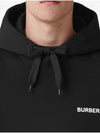 EKD Print Cotton Blend Hoodie Black - BURBERRY - BALAAN 4