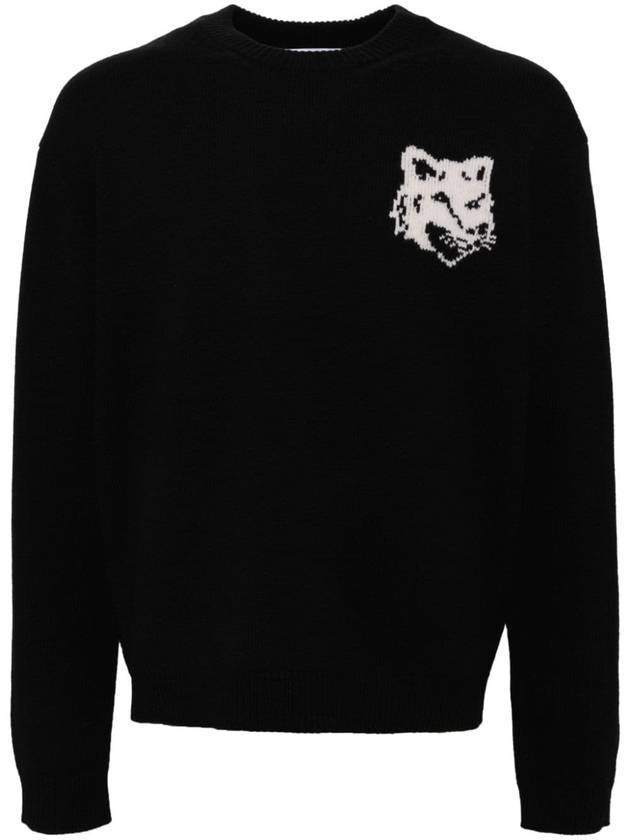 Fox Head Knit Top Black - MAISON KITSUNE - BALAAN 2