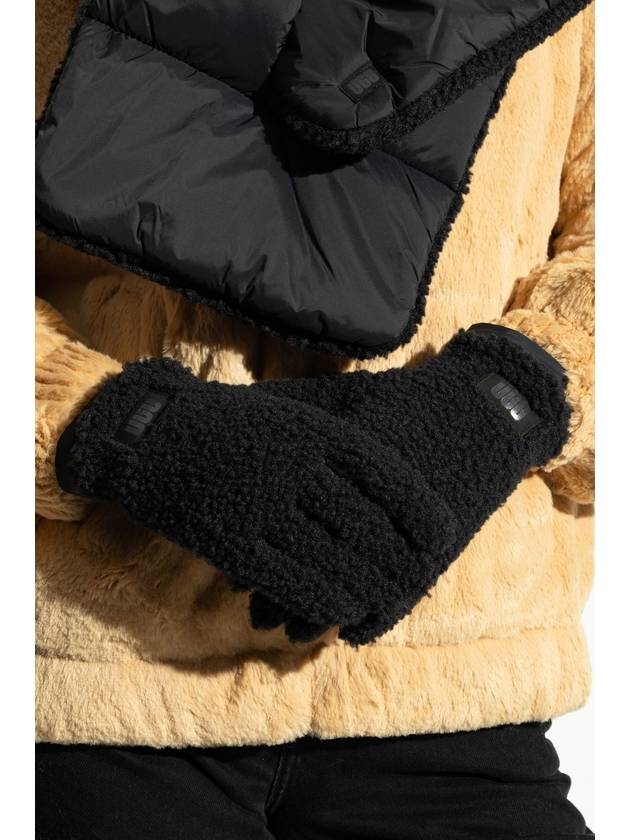 UGG Gloves With Faux Fur, Women's, Black - UGG - BALAAN 3