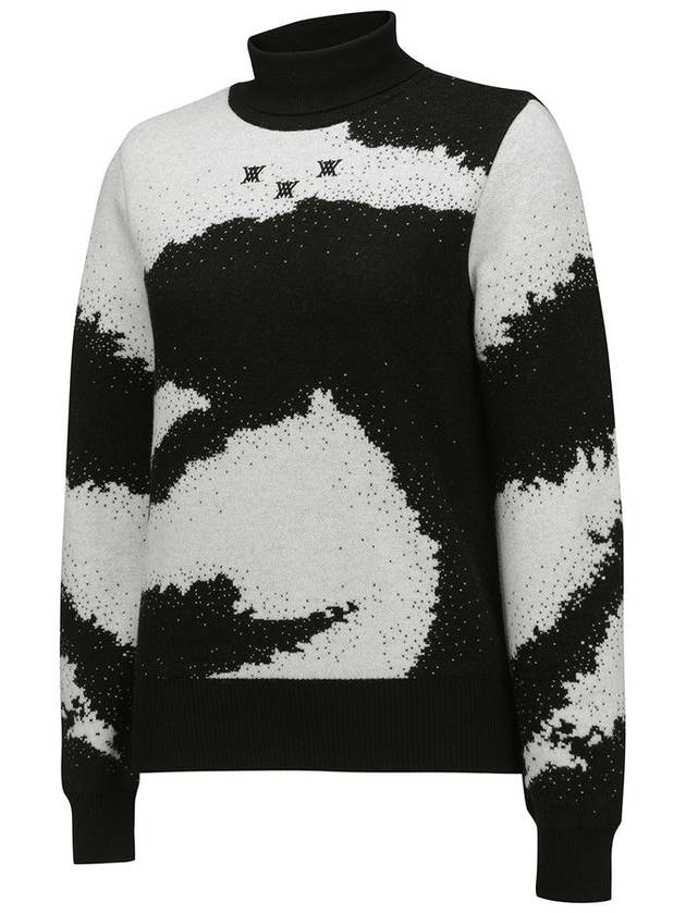 Official WOMEN PATTEN JACQUARD HIGH NECK SWEATER BK - ANEWGOLF - BALAAN 3