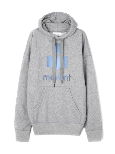 Mansel Big Logo Print Hoodie Grey - ISABEL MARANT ETOILE - BALAAN 1