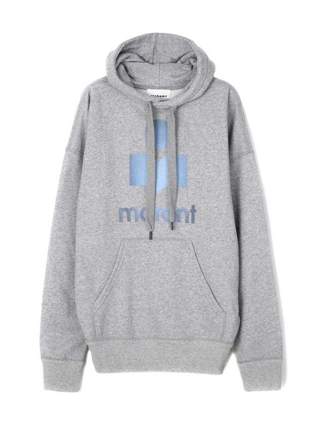 Mansel Big Logo Print Hoodie Grey - ISABEL MARANT - BALAAN 1