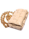 Gold Cassette Lambskin Shoulder Bag Porridge - BOTTEGA VENETA - BALAAN 6