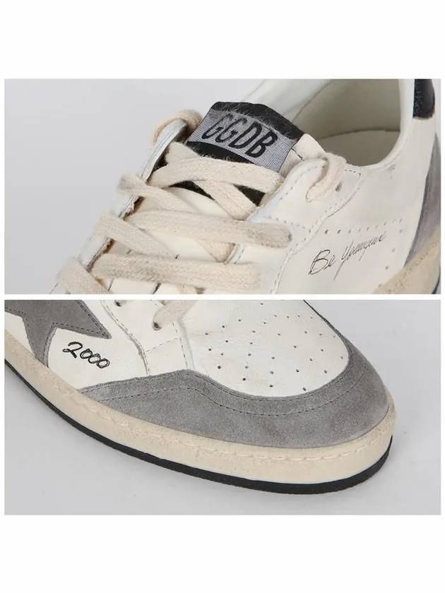 Ball Star Leather Low Top Sneakers Grey White - GOLDEN GOOSE - BALAAN 6