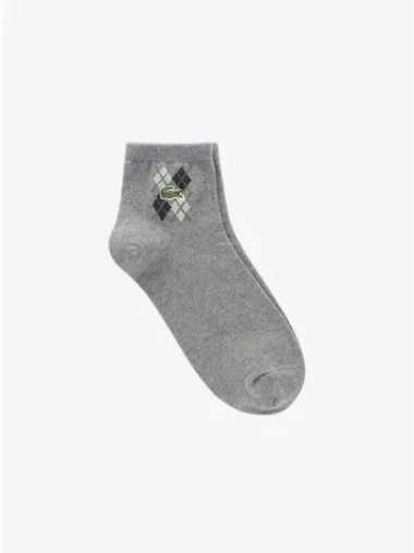 Men s Argyle Ankle Socks RA790E 54N CCA Domestic Product GQ2N24070546863 - LACOSTE - BALAAN 1