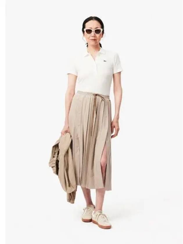 Pleated Maxi Skirt JF4187 - LACOSTE - BALAAN 2