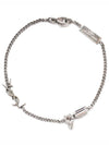 Opyum Charm Bracelet In Metal And Rhinestone Oxidized Silver - SAINT LAURENT - BALAAN 3