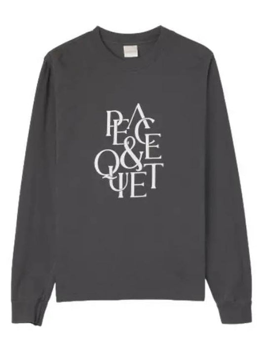 Serif t shirt black long sleeve - MUSEUM OF PEACE & QUIET - BALAAN 1