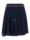 University Striped Mini Pleated Skirt Navy - THOM BROWNE - BALAAN 2