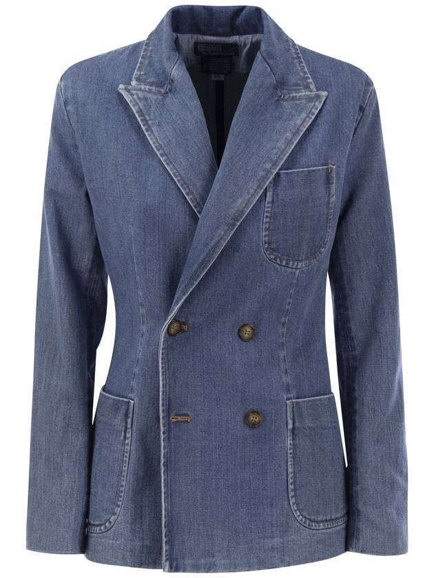 Double-breasted denim blazer - POLO RALPH LAUREN - BALAAN 1