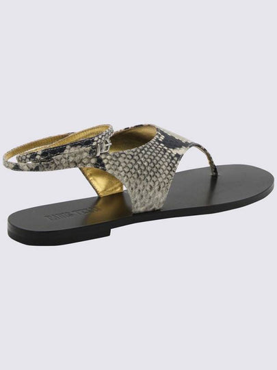 Paris Texas Grey Leather Amalfi Sandals - PARIS TEXAS - BALAAN 2