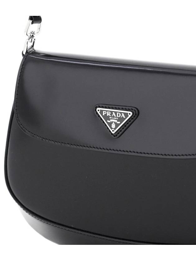 Cleo Brushed Flap Shoulder Bag Black - PRADA - BALAAN 3