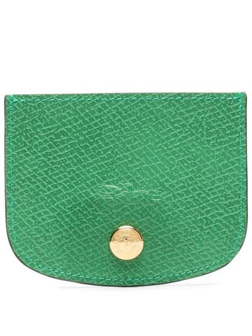 Epure Leather Card Holder Green - LONGCHAMP - BALAAN 1