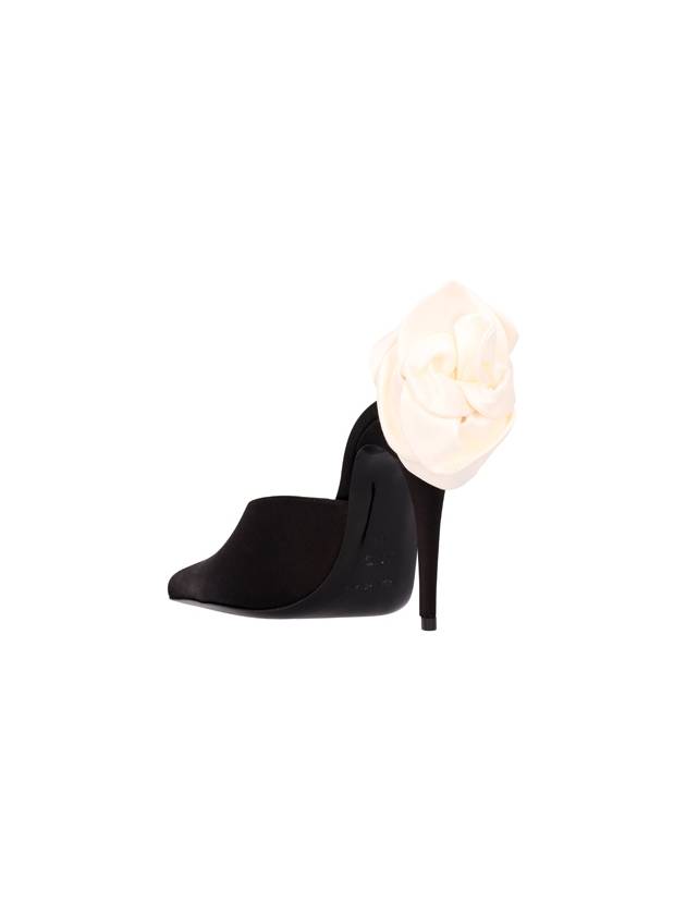 SATIN FLOWER HEEL MULES - MAGDA BUTRYM - BALAAN 3