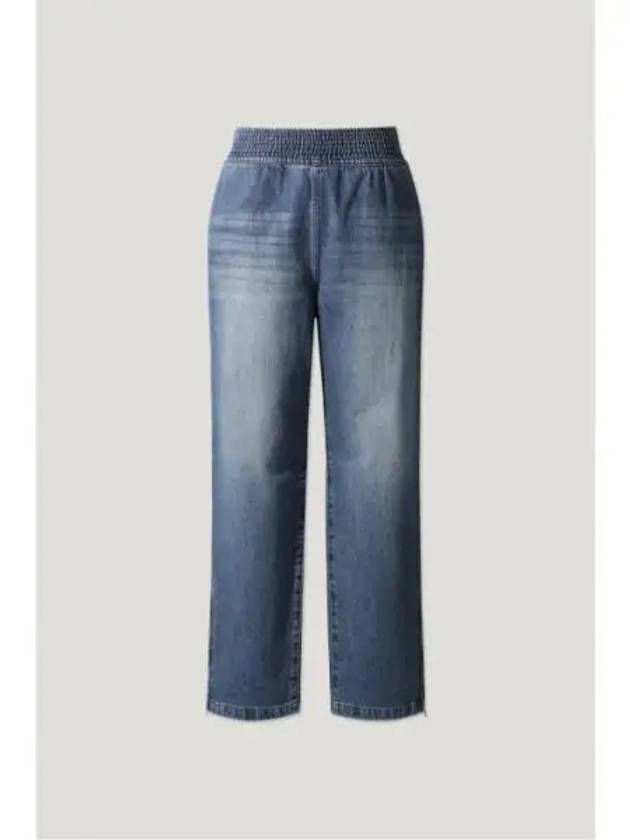 Banded washed denim pants BLUE - IRO - BALAAN 1