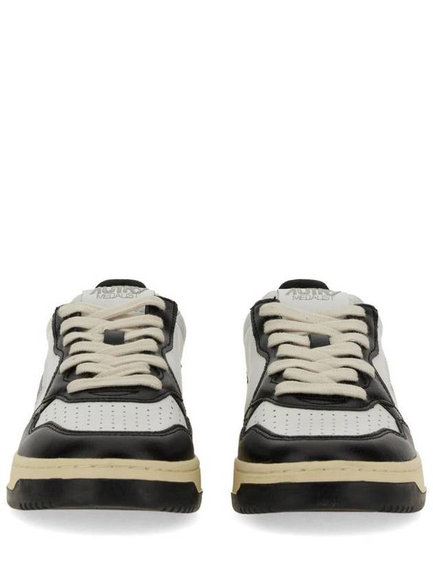 Medalist Leather Low Top Sneakers White Black - AUTRY - BALAAN 5