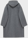 Overfit Hooded Duffel Coat Grey - NOIRER FOR WOMEN - BALAAN 5